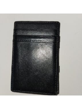 J. Crew Black Leather Slim Card Holder